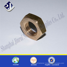 China Supplier High stength carbon steel yellow zinc plated hex nut